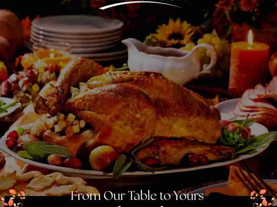 Table set for Thanksgiving Dinner