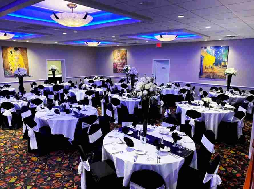 Terrace Room at The Fez setup for special event