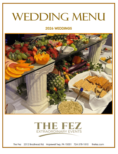The Fez 2026 Wedding Menu Cover