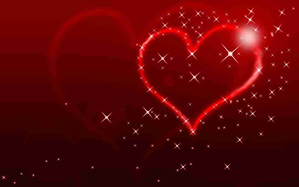 red sparkling heart for The Fez valentine's day dinner buffet