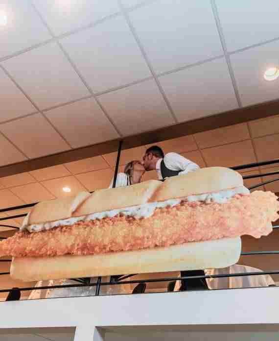 whale of a cod wedding decor