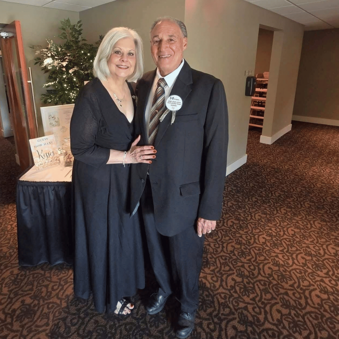 Golden Anniversary Wedding Party Couple