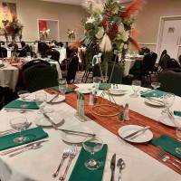 autumn inspired wedding reception decor