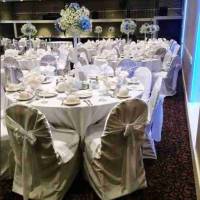 balconade-event-space balconade room event space with floral centerpieces