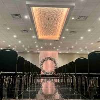 pastel floral wedding ceremony aisle
