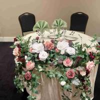 pastel floral sweetheart table