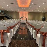 terracotta chair sashes for wedding ceremony